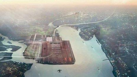 Impression of the proposed Norman Foster Thames estuary airport