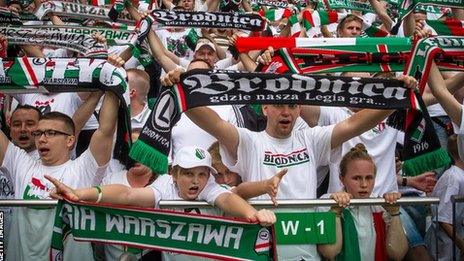 Legia Warsaw fans