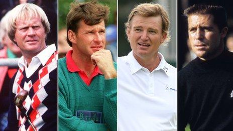 Jack Nicklaus, Nick Faldo, Ernie Els and Gary Player