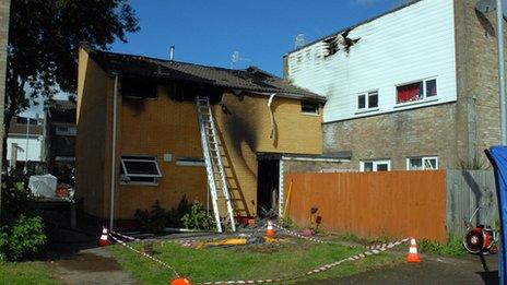 House after fire