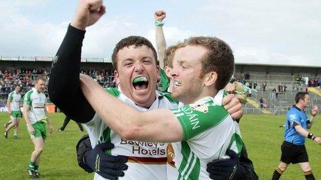 London pair Sean Kelly and Danny Ryan celebrate after beating Leitrim