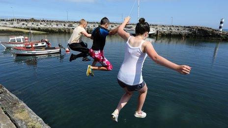 The harbour in Carnlough, Country Antrim