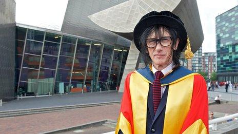 John Cooper Clarke at degree ceremony