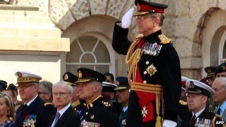 General Sir David Richards in handover ceremony