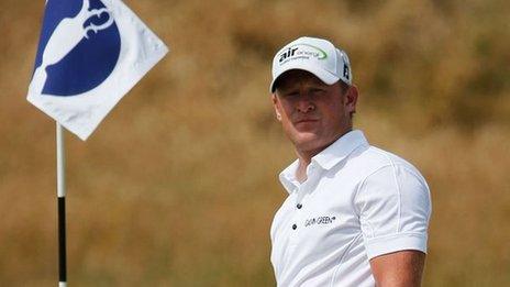 Jamie Donaldson at the Open Championship in Muirfield