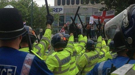 EDL protest