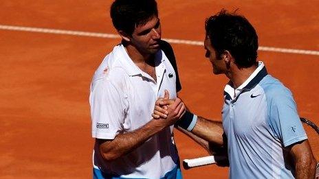 Federico Delbonis and Roger Federer