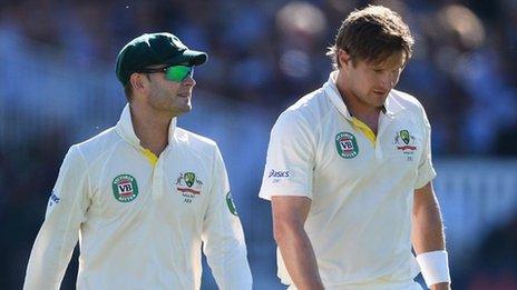 Australia captain Michael Clarke (left) and opener Shane Watson