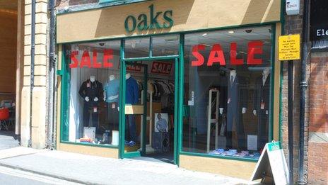 Oaks menswear, former Jessops store