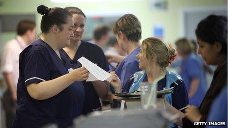 Nurses on an accident and emergency ward