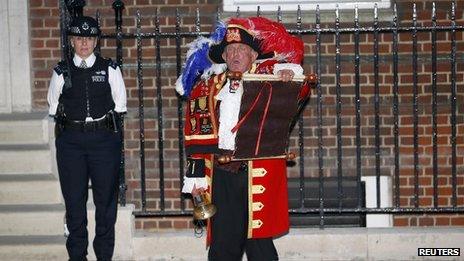 A town crier confirms the birth