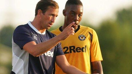 Justin Edinburgh with Ryan Jackson