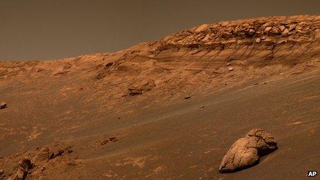 An image taken by the Mars rover Opportunity