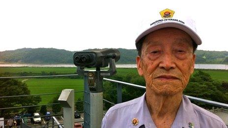 Lee Duk-bin revisiting the site of his first Korean War battle