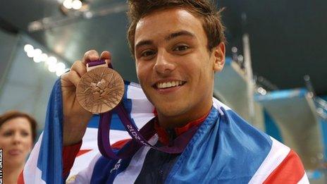 Tom Daley with his Olympic medal