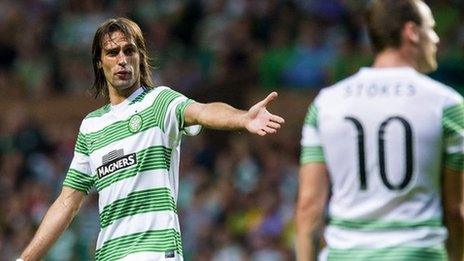 Celtic strikers Georgios Samaras and Anthony Stokes