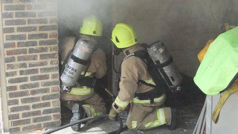 Berkshire firefighters tackle live fire exercise in Bracknell