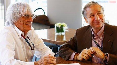 Bernie Ecclestone and Jean Todt