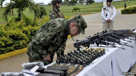 21 July 13, Farc weapons seized by the army