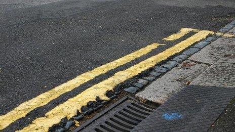 Double yellow line