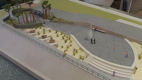 Model of the proposed memorial site