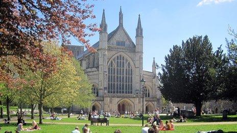 Winchester cathedral Hampshire