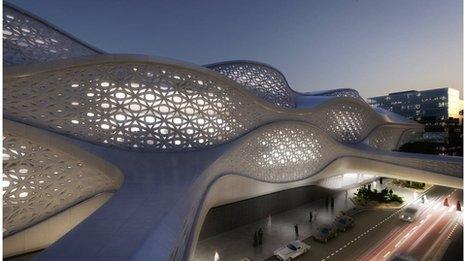 Design of Kafd Metro station, Riyadh by Zaha Hadid