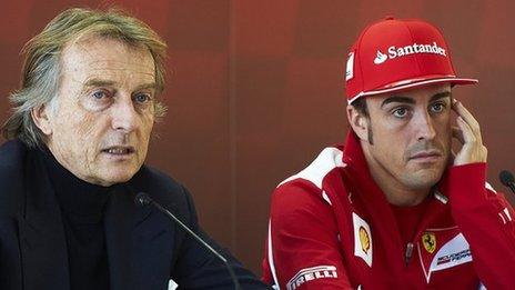 Luca Di Montezemolo and Fernando Alonso