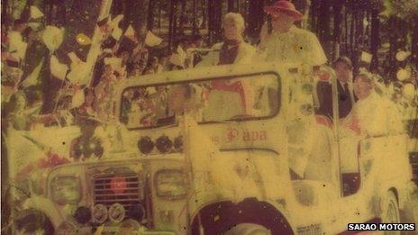 Pope in Sarao Motor Jeepney