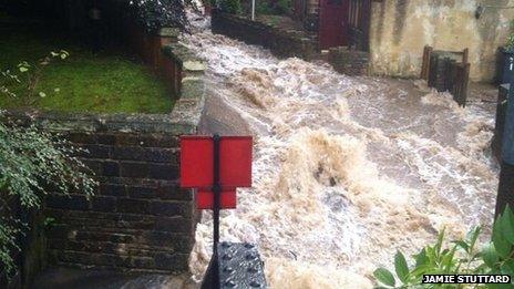 Flooding in Todmorden