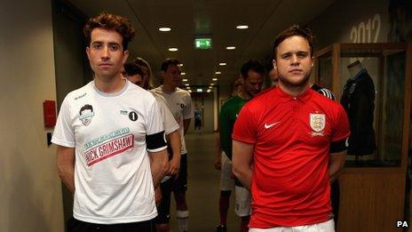 Nick Grimshaw and Olly Murs