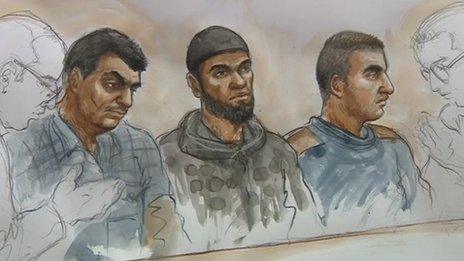 Aabidali Mubarak Ali, Rakib Iacub and Wajid Usman (left to right)