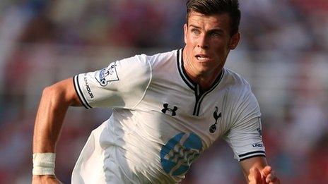 Gareth Bale in action for Tottenham in a pre-season friendly