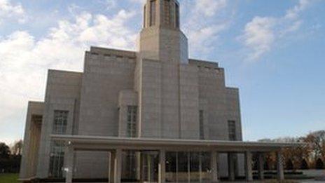 The Preston Temple of the Latter Day Saints in Chorley