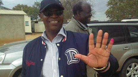 Welsh Ncube after voting in Bulawayo