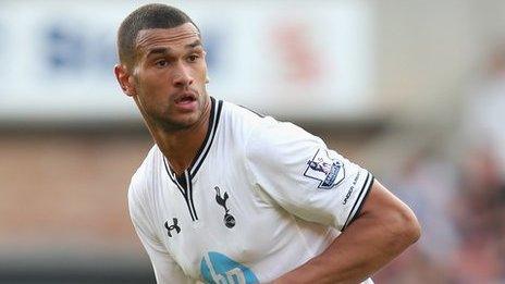 Steve Caulker in action for Tottenham