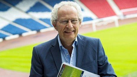 Former First Minister Henry McLeish at Hampden Park