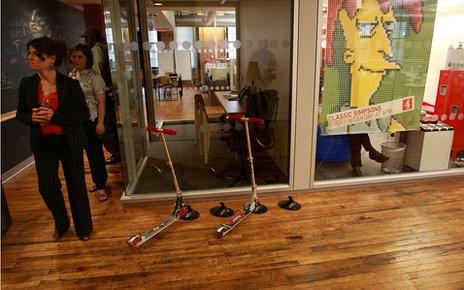 Scooters in Google office