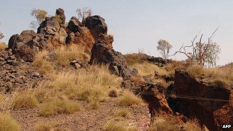 View of the collapsed sacred site from the south, 9 September 2011