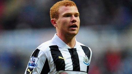 Newcastle forward Adam Campbell