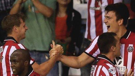 Sheffield United players celebrate