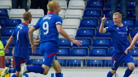 Inverness players celebrating