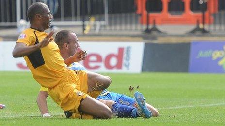 Chris Zebroski scores for Newport