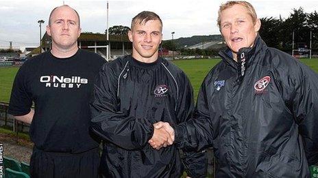 Ian Davies, Luke Jones and Josh Lewsey