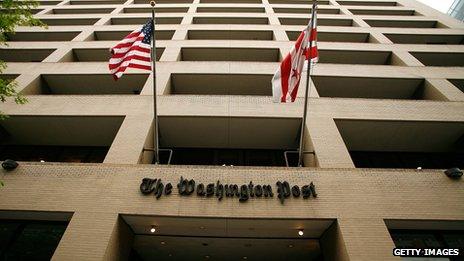 The Washington Post building in downtown Washington DC