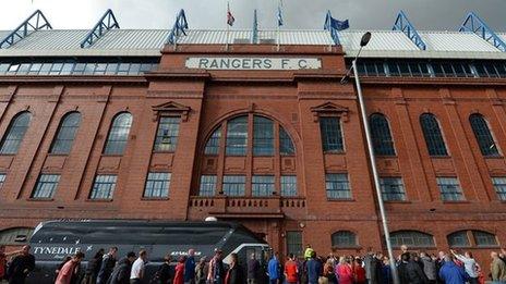 Ibrox Stadium. home of Rangers FC