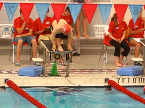 Swimmers in competition at the World Dwarf Games