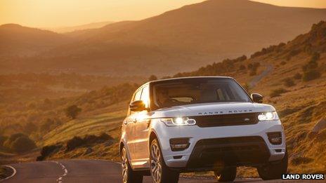 Land Rover and mountain