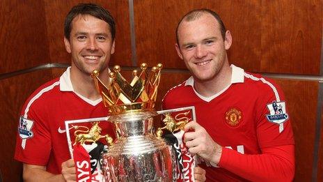 Wayne Rooney and Michael Owen