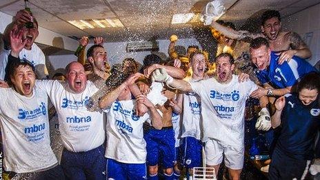 Chester's players celebrate